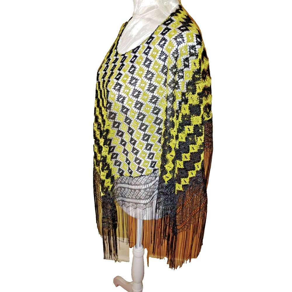 Elegant Velvet Geometrical, Asymmetric, Whimsigoth, Vampy Medium Poncho Bohemian